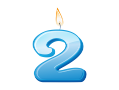 2 Number, Modern, Creative, Concept, Template PNG