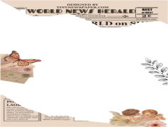 Aesthetic Newspaper, Elegant, Minimalist, Whimsical, Typography PNG