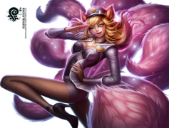Ahri League of Legends, Enchantress, Nine Tails, Mystic, Foxfire PNG
