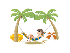 Beach Cartoon, Relaxation, Sun, Summer, Adventure PNG