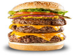 Big Burger King, Tasty, Flame-Grilled, King, Burger PNG
