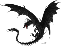 Black Dragon, Dark Fantasy, Legendary Beast, Eastern Dragon, Mythical Creature PNG