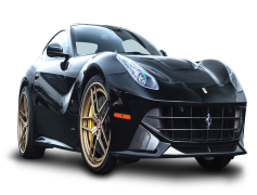 Black Ferrari Car, Iconic Brand, Automotive Excellence, Speed Machine, High Performance PNG