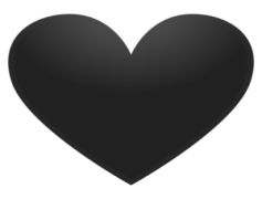 Black Heart Emoji, Heart Icon, Emojis Collection, Gothic Heart, Emotional Expression PNG