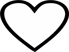 Black Heart Outline, Vector Shape, Love Symbol, Minimalist Style, Creative Element PNG