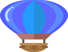 Blue Air Balloon, Travel, Sky, Clouds, Journey PNG