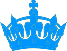 Blue Crown, Symbolic, Royal, Ornate, Emblem PNG