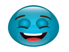 Blue Emoji Meme, Humor, Social Media, Expression, Reaction PNG