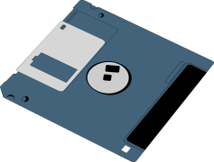 Blue Floppy Disk, Data, Storage, Vintage, Computer PNG