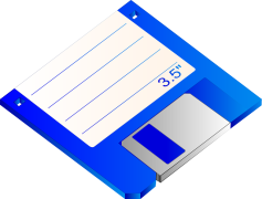 Blue Floppy Disk, Vintage Technology, Retro Storage, Digital History, Old School PNG