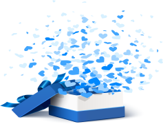 Blue Gift Surprise, Surprise, Present, Happiness, Festivity PNG