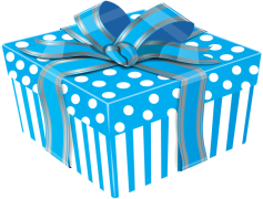 Blue Gift, Unique, Celebration, Wrap, Joy PNG