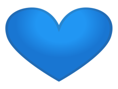 Blue Heart Emoji, Love Symbol, Friendship Emote, Trust Sign, Affection Icon PNG