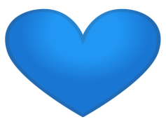 Blue Heart Emoji, Loyalty Icon, Love Symbol, Trust Representation, Supportive Sign PNG