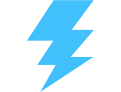 Blue Lightning Bolt, High Voltage, Nature Fury, Intense Flash, Stormy Weather PNG