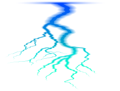 Blue Lightning Bolt, Vibrant Flash, Natural Phenomenon, Nature Power, Electric Energy PNG
