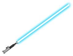 Blue Lightsaber, Galactic Sword, Star Wars, Heroic Icon, Combat Gear PNG