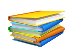 Book Stack, Stacked Novels, Curated Literature, Literary Collection, Reading Material PNG