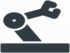 Bot Arm Icon, Industrial Robot Symbol, Automation Tool Graphic, Tech Arm Representation, Digital Manipulator Icon PNG