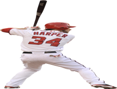 Bryce Harper, Baseball Star, Competitive Spirit, Home Run Hitter, MLB Player PNG