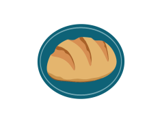 Bun Bread Vector, Dough Symbol, Gourmet Graphic, Pastry Icon, Bread Clip PNG