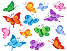 Butterflies Vector PNG Clipart