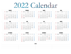 Calendar 2022, Events Tracker, Reminder System, Scheduling Tool, Seasonal Themes PNG