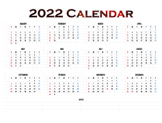 Calendar 2022, Schedule Organizer, Time Management, Important Dates, Daily Reminders PNG