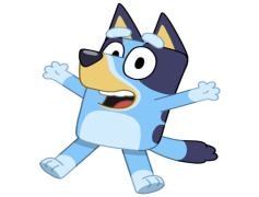 Cartoon Bluey, Playful Characters, Family Fun, Educational Content, Adventure Show PNG