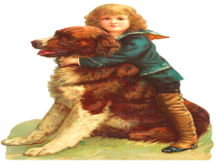 Cartoon Boy And Dog, Outdoors, Whimsical, Fun, Joyful PNG
