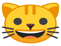 Cat Emoji, Cute Animal, Feline Icon, Adorable Pet, Whiskers Symbol PNG