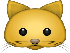 Cat Emoji, Cute Animal, Kitty Icon, Feline Symbol, Adorable Pet PNG