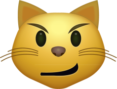 Cat Emoji, Feline Icon, Cute Cat, Purring Pet, Cat Lover PNG