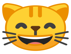 Cat Emoji, Playful Animal, Purring Graphic, Cat Face, Meow Emoji PNG