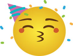 Celebration Emoji, Festivity Symbol, Party Emoticon, Special Occasion Mark, Joyous Icon PNG