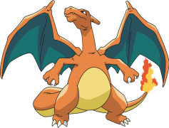 Charizard Pokemon, Evolved Form, Flame Breathing, Powerful Attacks, Flying Ability PNG