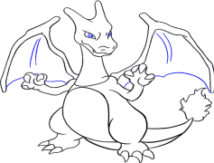 Charizard Pokemon, Popular Starter, Evolved Form, Dragon-like Creature, Kanto Region PNG