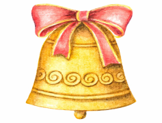 Christmas Bell, Seasonal Ornament, Joyful Vibes, Traditional Symbol, Holiday Decoration PNG