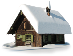 Christmas House, Winter Wonderland, Holiday Decor, Cozy Atmosphere, Festive Lights PNG