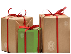 Christmas Present, Merry Gesture, Wrapped Package, Seasonal Offering, Joyful Exchange PNG