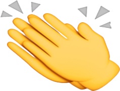 Clap Emoji, Applause Symbol, Event Acknowledgment, Appreciation Sign, Positive Feedback PNG