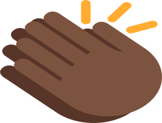 Clap Emoji, Celebration Gesture, Cheer Emoticon, Support Symbol, Hand Clapping PNG