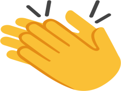 Clap Emoji, Celebration Icon, Cheer Gesture, Acknowledgment Emoji, Praise Sign PNG
