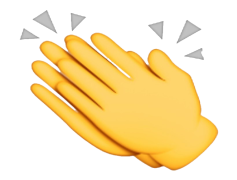 Clap Emoji, Enthusiasm Emblem, Cheer Gesture, Applause Symbol, Celebration Icon PNG
