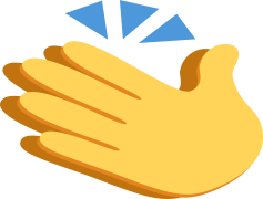 Clap Emoji, Recognition Symbol, Approval Emoji, Cheer Gesture, Enthusiasm Icon PNG
