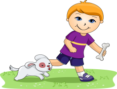Clipart Boy And Dog, Playful Pet, Cartoon Character, Friendship Theme, Outdoor Adventure PNG