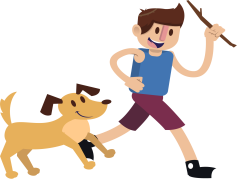 Clipart Boy And Dog, Young Boy, Friendship, Playful Canine, Outdoor Fun PNG