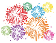 Colorful Vector Fireworks Bright, Celebration, Festive, Explosive, Party PNG