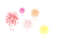 Colorful Vector Fireworks Burst, Display, Bright, Explosive, Festivity PNG