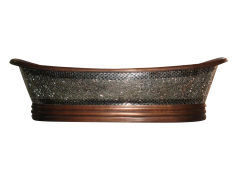 Copper Bath Tub, Timeless Appeal, Spa Experience, Rustic Charm, Luxurious Soak PNG